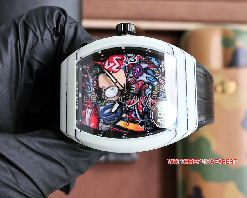 ABF factory Franck Muller Original Factory top-tier Collectgraffiti pattern plate rubber model front live photo