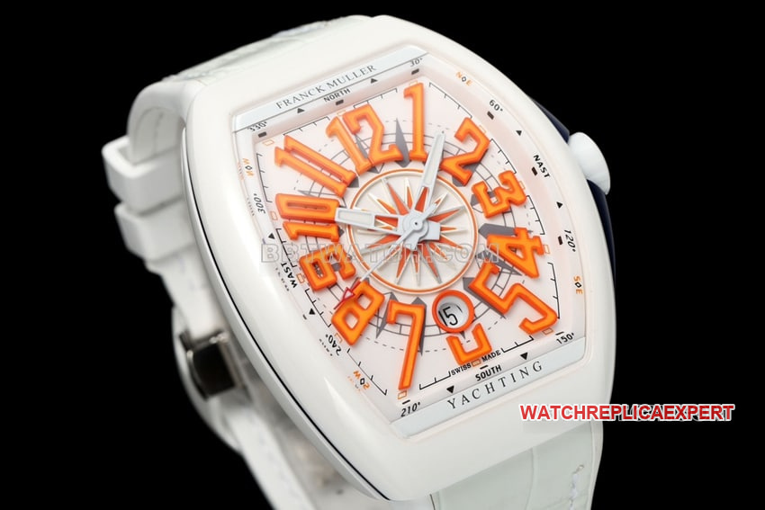 T+plus factory Franck Muller top-tier 1:1high-quality replicawhite dial orange V45front live photo