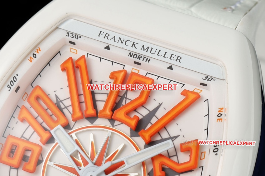 T+plus factory Franck Muller top-tier 1:1high-quality replicawhite dial orange V45front live photo