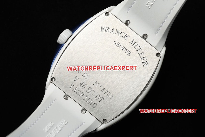 T+plus factory Franck Muller top-tier replicawhite dial blue V45caseback live photo