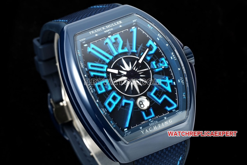 T+plus factory Franck Muller 1:1super cloneblack dial blue V45front live photo