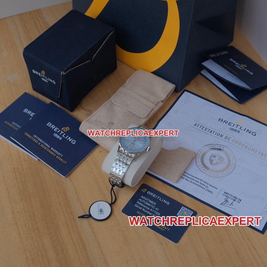 Breitling aviation chronograph1:1top-tier replicablue dialA17329171C1A1front live photo