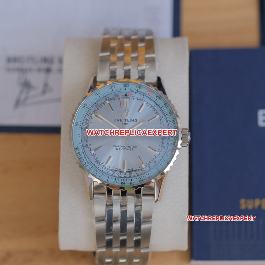 Breitling Aviation Chronograph A17329171C1A1 1:1 Top Replica Blue Dial Mechanical Watch, 41mm Steel Strap
