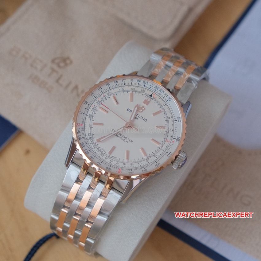 Breitling aviation chronographtop-tier 1:1high-quality Collectsilver white dialU17329F41G1U1front live photo