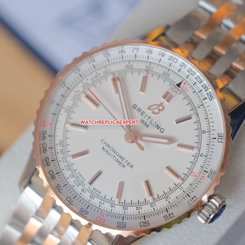 Breitling aviation chronographtop-tier 1:1high-quality Collectsilver white dialU17329F41G1U1front live photo