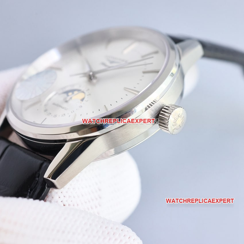 TW factory Longines classic replicatop-tier replicasilver dialmoon phaseL4.815.4.72.2side live photo