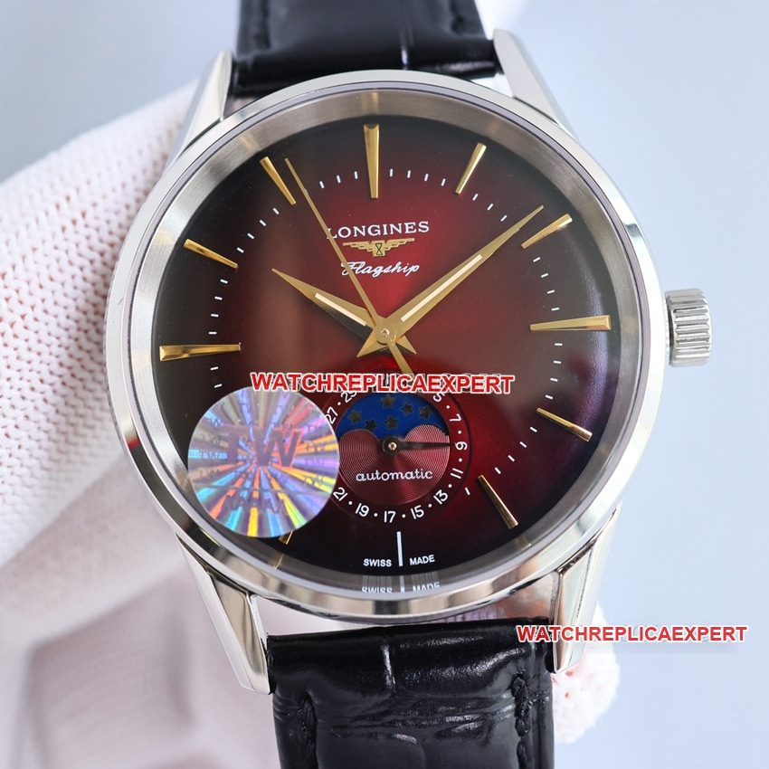 TW factory Longines classic replica1:1super clone beige dialmoon phaseL4.815.4.78.2front live photo