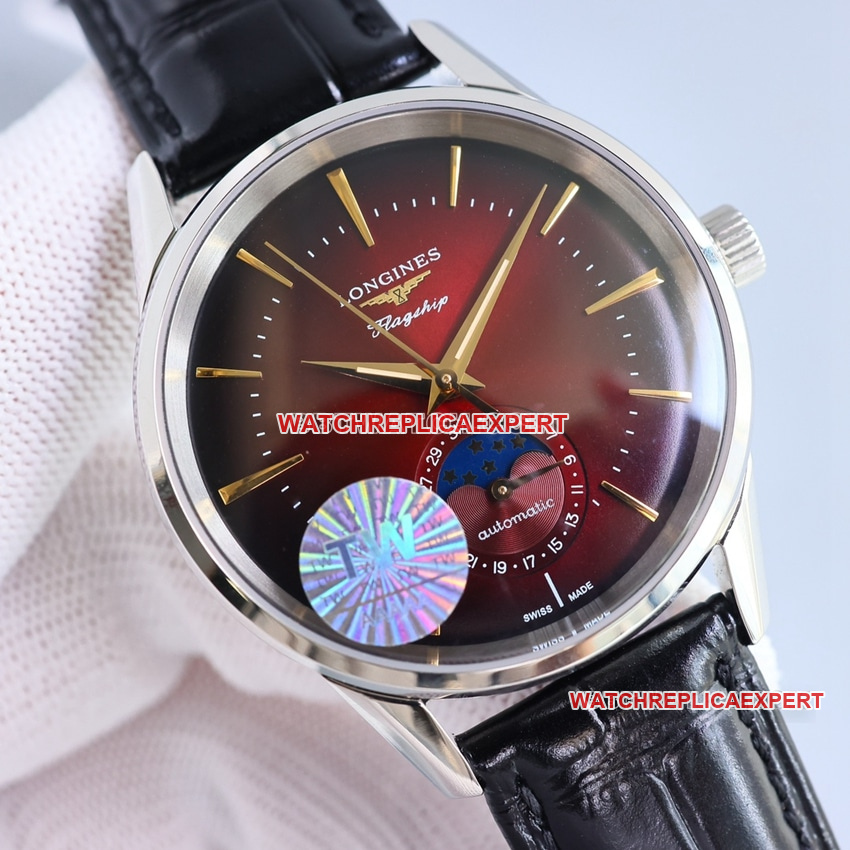 TW factory Longines classic replica1:1super clone beige dialmoon phaseL4.815.4.78.2front live photo