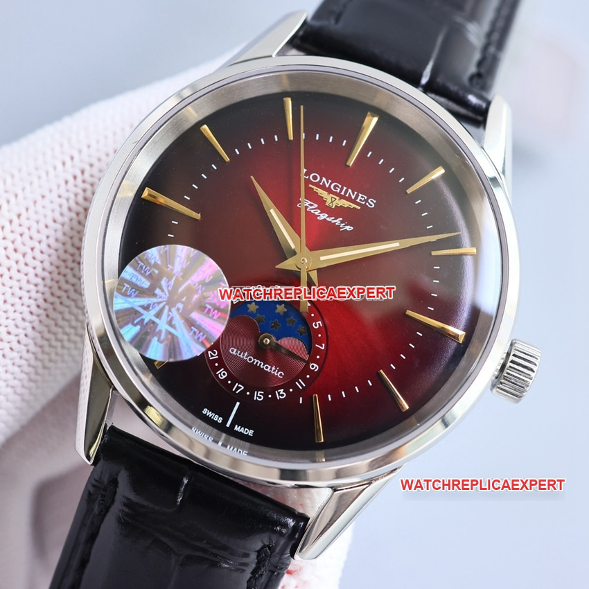 TW factory Longines classic replica1:1super clone beige dialmoon phaseL4.815.4.78.2front live photo