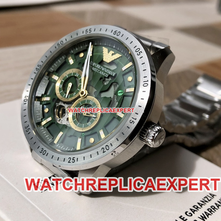 Armani Original Factory top-tier Collectgreen hollow plate steel bracelet model side live photo