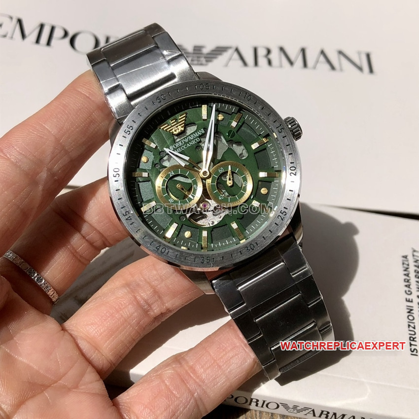 Armani Original Factory top-tier Collectgreen hollow disk steel bracelet front live photo