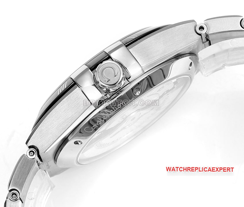 V+ Factory Omega Constellation 1:1super cloneblack dialsteel bracelet model 131.33.41.21.01.001side live photo