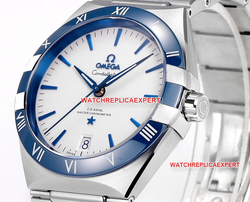 V+ Factory Omega Constellation 1:1super clonewhite dialsteel bracelet model 131.33.41.21.04.001front live photo