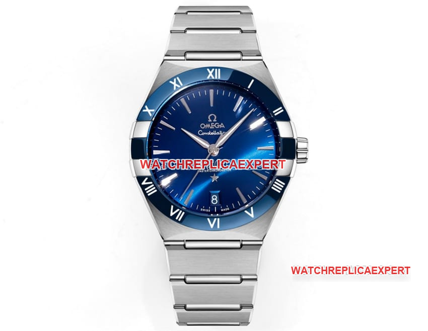 V+ Factory Omega Constellation 41mm Extreme Chronometer Super Clone Blue Dial Mechanical Steel Band Model 131.33.41.21.03.001