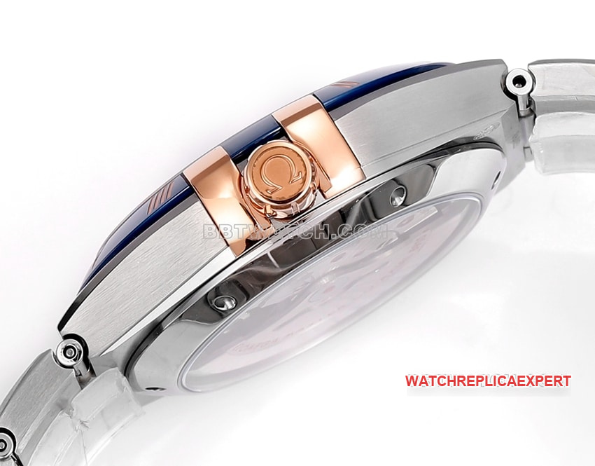 V+ Factory Omega Constellation top-tier replicablue dialsteel bracelet model 131.23.41.21.03.001side live photo
