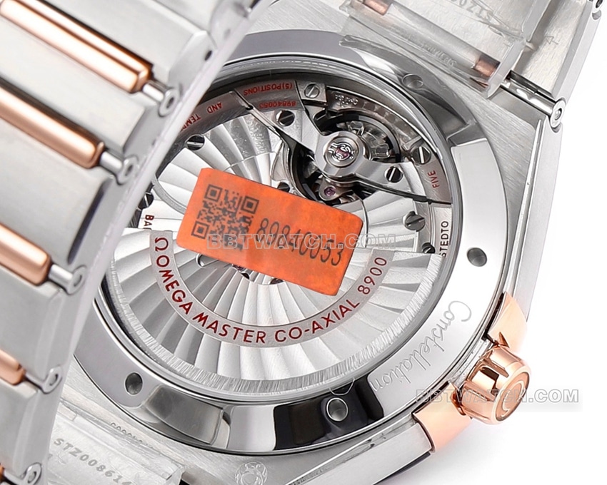 V+ Factory Omega Constellation 1:1super clone rhodium gray plate steel bracelet model 131.23.41.21.06.001caseback live photo