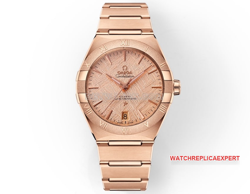 Omega V+ Factory Constellation 41mm Fifth Generation Extreme Chronometer Pink Dial Rose Gold Mechanical Watch 131.50.41.21.99.002