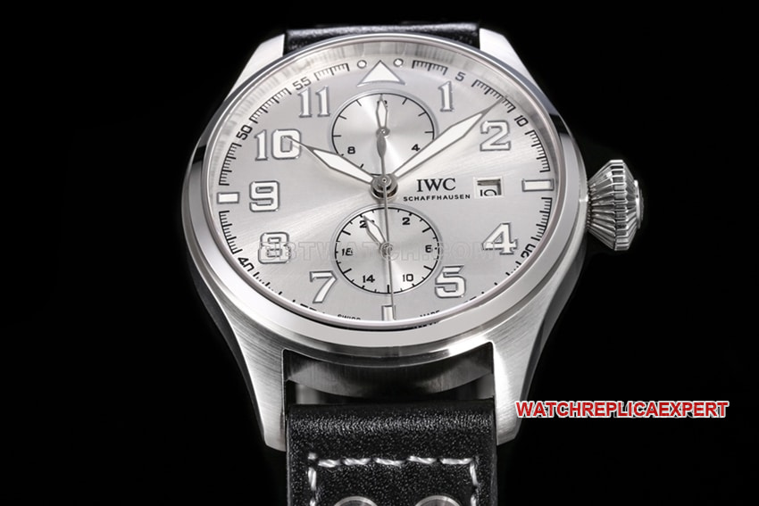 TW factory IWC pilot top-tier 1:1high-quality replicasilver dial dynamic display front live photo