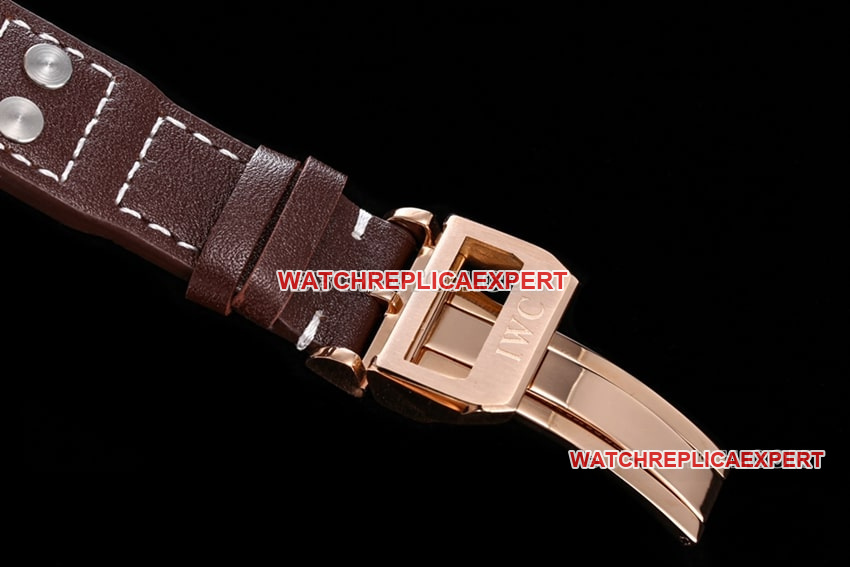 TW factory IWC pilot Original Factory super clone red gold brown disk chronographclasp live photos