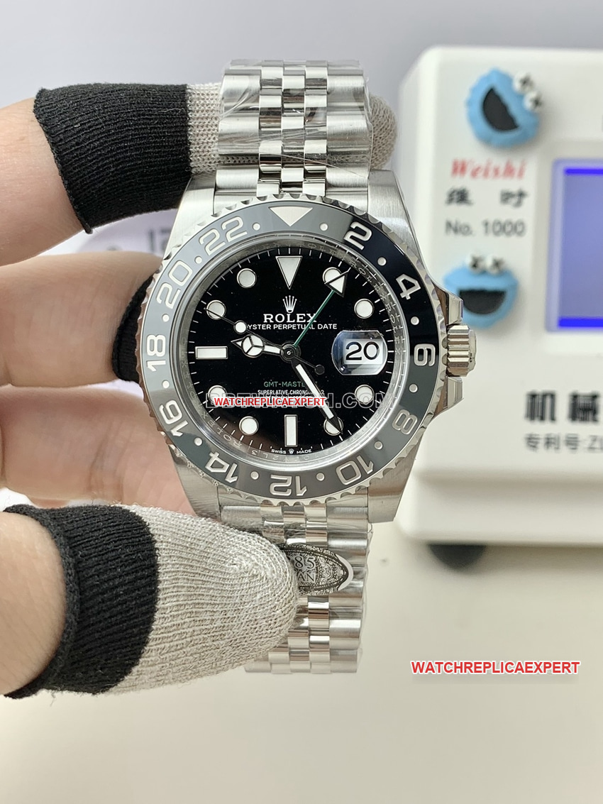 Rolex Rolex C Factory Rolex GMT II 1:1 Super A super clone Black Gray Ring Mechanical Watch m126710 3285 Movement