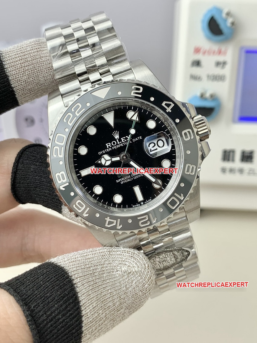 C factory RolexGMT-Master type II1:1super clone black gray circle m126710front live photo
