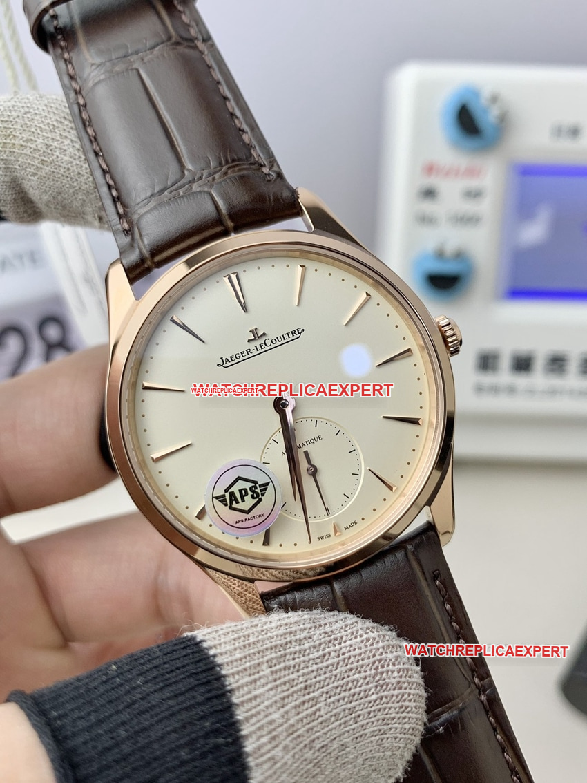 APS factory Jaeger-LeCoultre master 1:1top-tier replica eggshell yellow plate 1212510front live photo