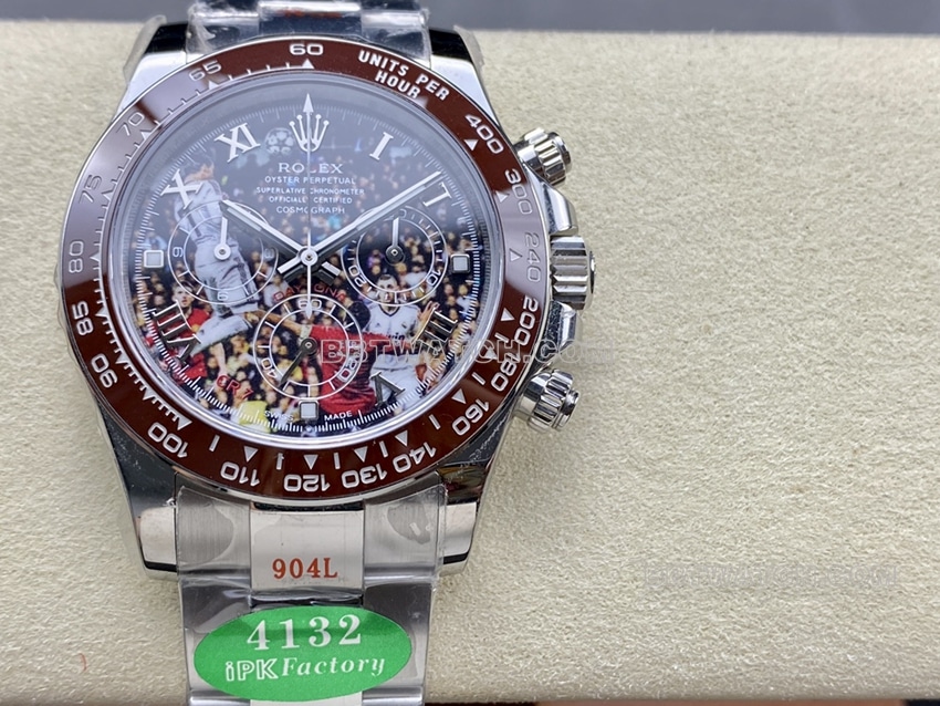 IPK Factory Rolex Daytona Hochwertige Original Factory-Nachbildung des mechanischen Uhrwerks 4132 mit Krähenmuster