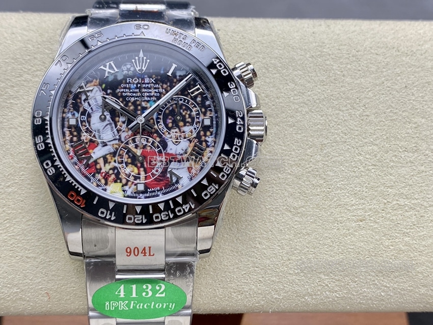 IPK Factory Rolex Rolex Rolex Daytona Black Crow Pattern 4132 Mechanisches Uhrwerk Hochwertige Original Factory-Nachbildung