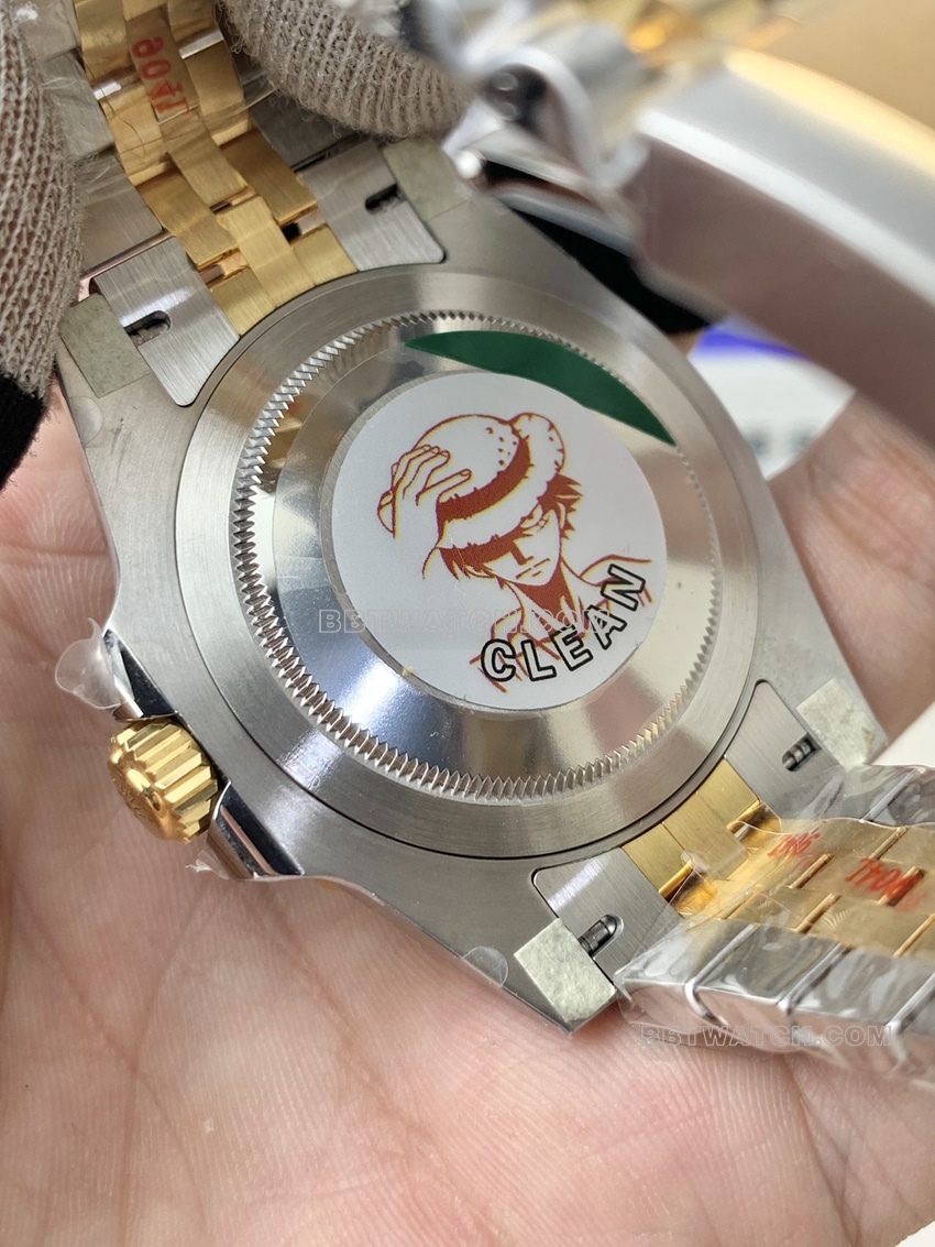 C factory RolexGMT-Mastertop-tier replicablack dial gold 126713caseback live photo