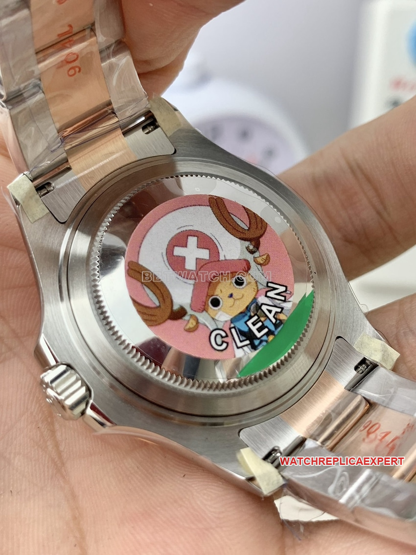 C Factory Rolex Yacht-Master 1:1super cloneblack dial rose gold268621caseback live photo