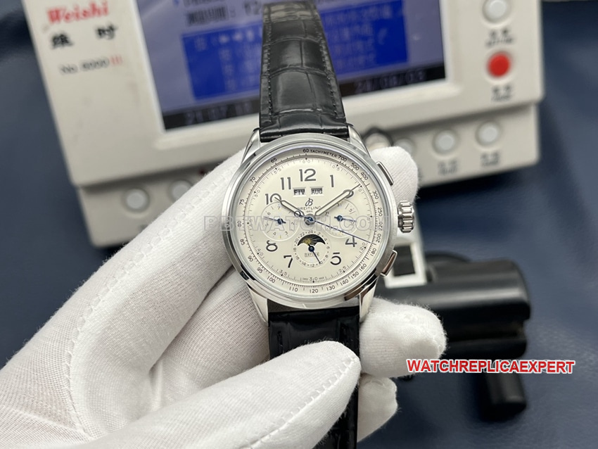 GF Breitling Puya White Plate One-to-One Super A super clone Annual Calendar Mechanical strap models from GF Factory