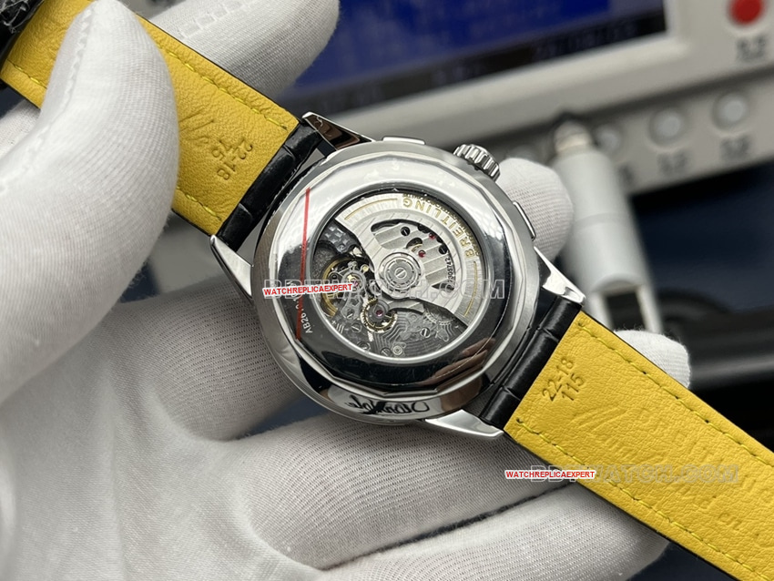 GF FactoryBreitling 1:1 super clonewhite dial annual calendar leather strap caseback live photo