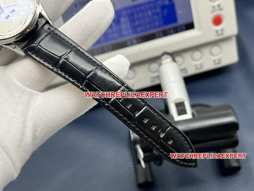 GF FactoryBreitling 1:1super clonewhite dial annual calendar leather strap style braceletlive photos