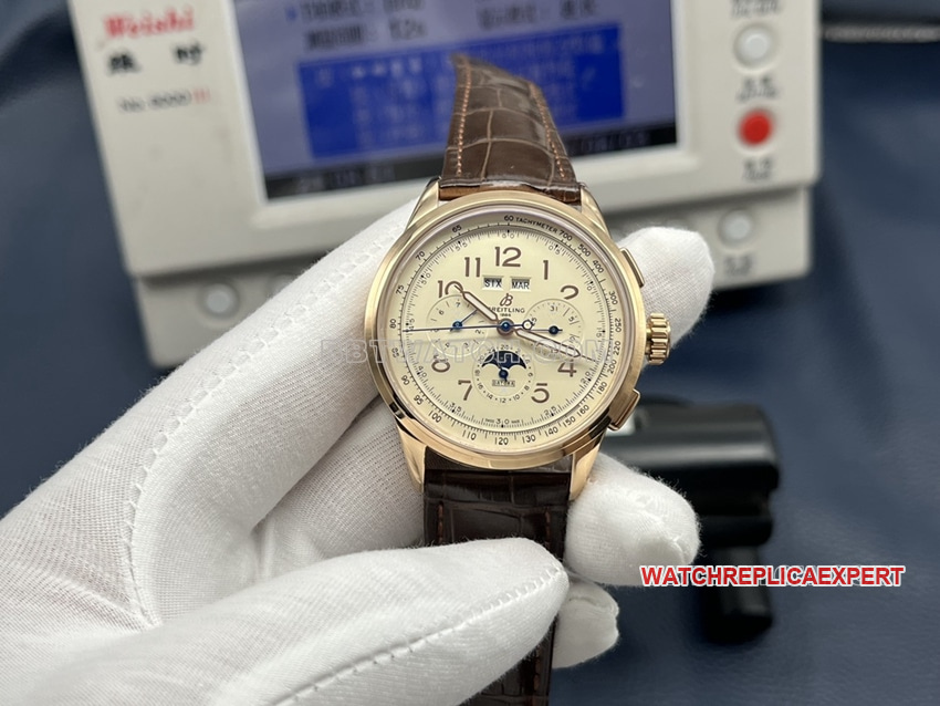 Breitling RB2510371G1P1 GF Factory Puya 1:1 Super Clone Silver Dial Annual Calendar Mechanical Watch 42MM