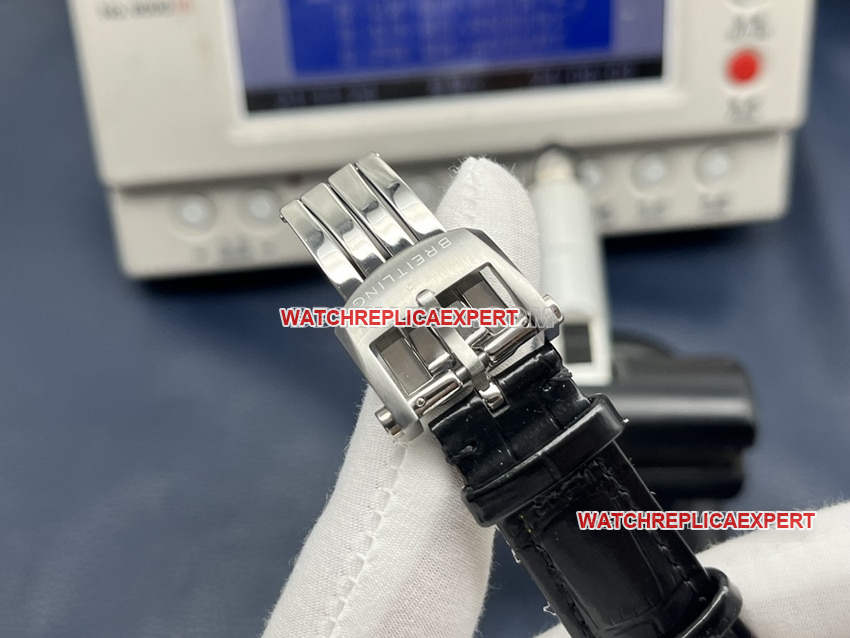 GF FactoryBreitling super cloneblack dial annual calendar leather strap model clasplive photos