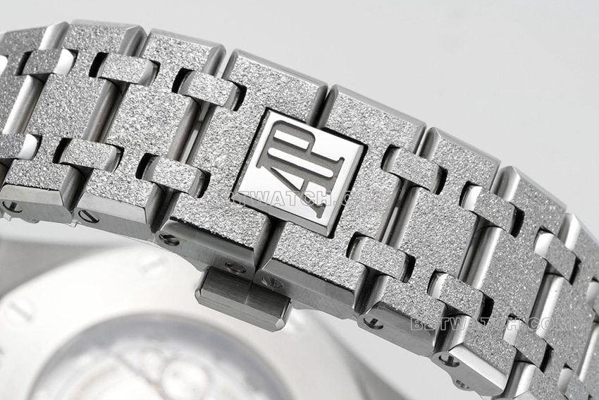 ZF factory Audemars Piguet Royal Oak top 1:1 imitation blue plate frost gold 15410BC strap real picture
