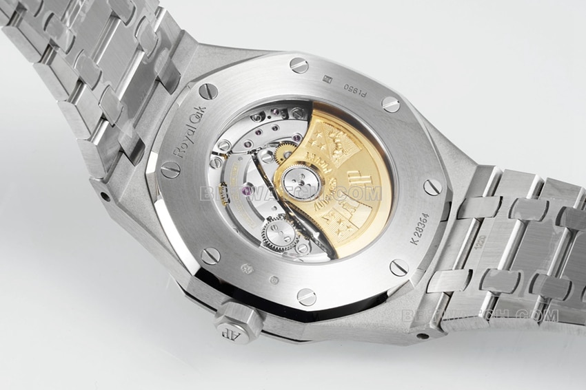 ZF factory Audemars Piguet Royal Oak top 1:1 imitation blue disk frost gold 15410BC back actual photo