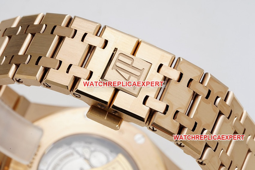 ZF Factory Audemars Piguet Royal Oak Top CollectBlack Plate Rose Gold 15400OR Strap Actual Pictures
