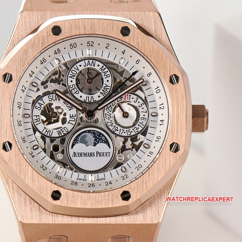 Audemars PiguetRoyal Oaktop-tier 1:1high-quality replica hollow plate rose goldfront live photo