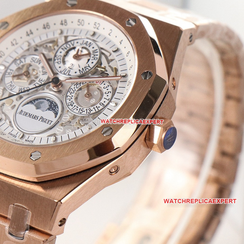 Audemars PiguetRoyal Oaktop-tier 1:1high-quality replica hollow plate rose goldside live photo