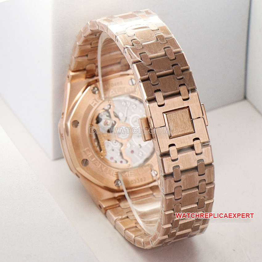 Audemars PiguetRoyal Oaktop-tier 1:1high-quality replica hollow plate rose goldbraceletlive photos