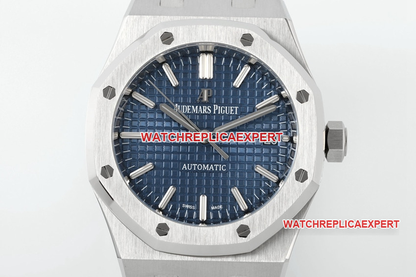 ZFAudemars PiguetRoyal Oak1:1super cloneblue dial15450STfront live photo