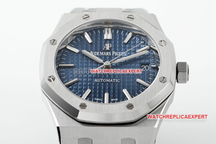 ZFAudemars PiguetRoyal Oak1:1super cloneblue dial15450STfront live photo