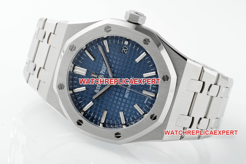 ZFAudemars PiguetRoyal Oak1:1super cloneblue dial15450STfront live photo