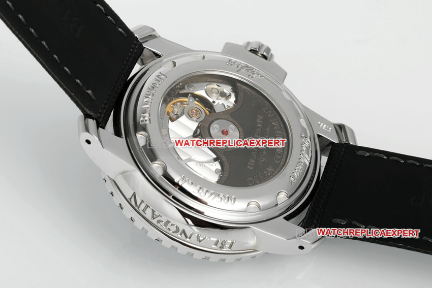 ZF FactoryBlancpain fifty fathoms super cloneblack dial humidity indicator 5008-1130-B52Acaseback live photo