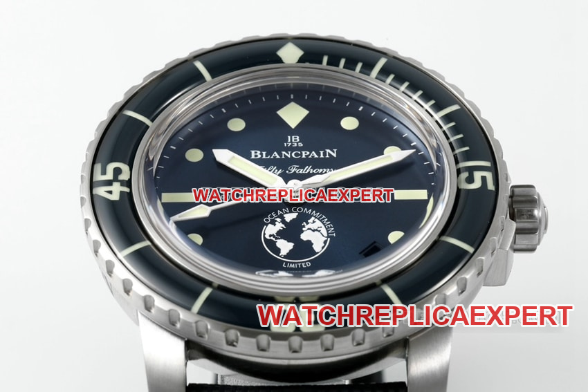 ZF FactoryBlancpain Fifty Fathoms 1:1top-tier replicablack dial5008front live photo
