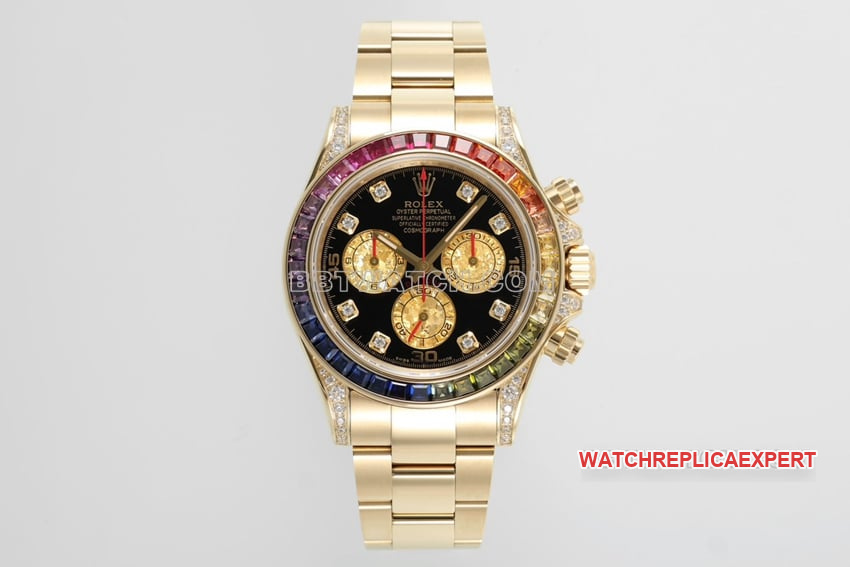 ZF Factory Rolex Daytona Top CollectRainbow Dee Gold Mechanical Watch 116598 RBOW The Emperor of Rolex Daytonas