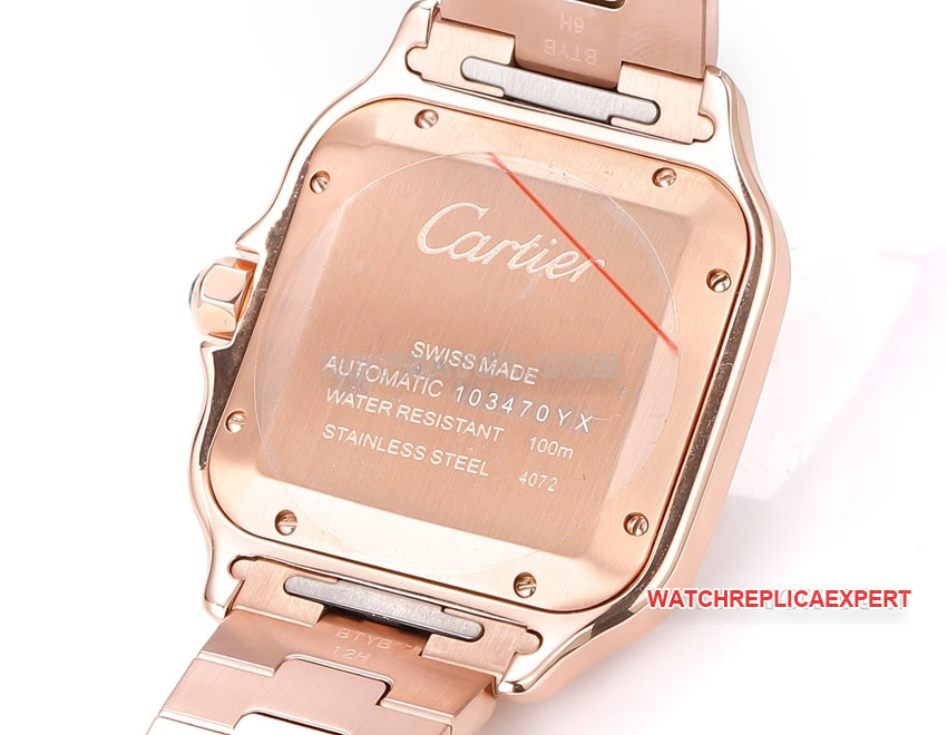 THB factory Cartier Santos Original Factory top-tier Collectgray white dialdiamond bezelsteel bracelet caseback live photo