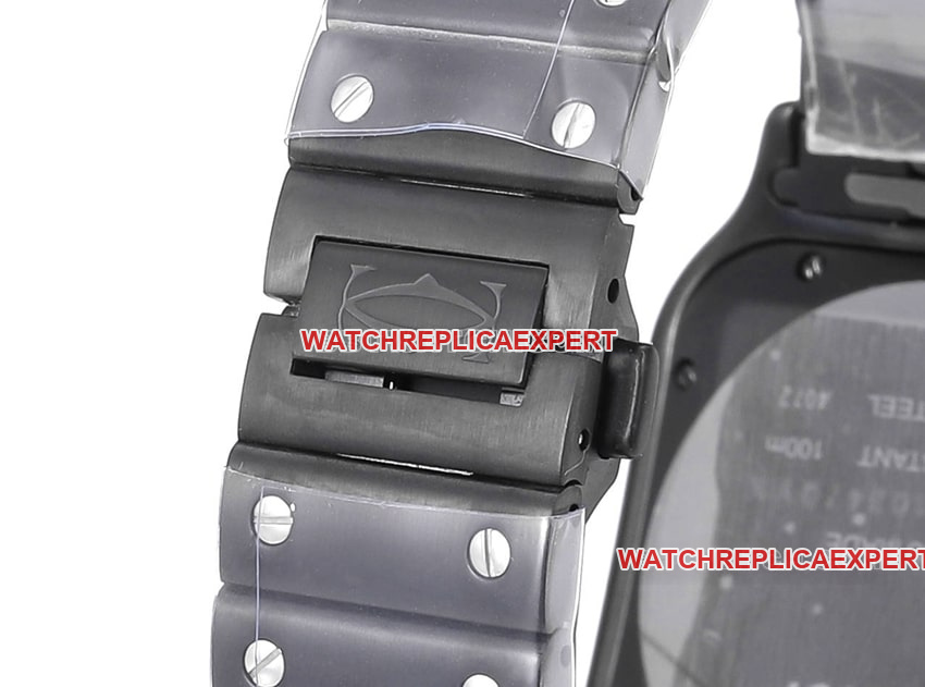 THB factory Cartier Santos top-tier 1:1high-quality replica black white dialsteel bracelet bracelet live photos
