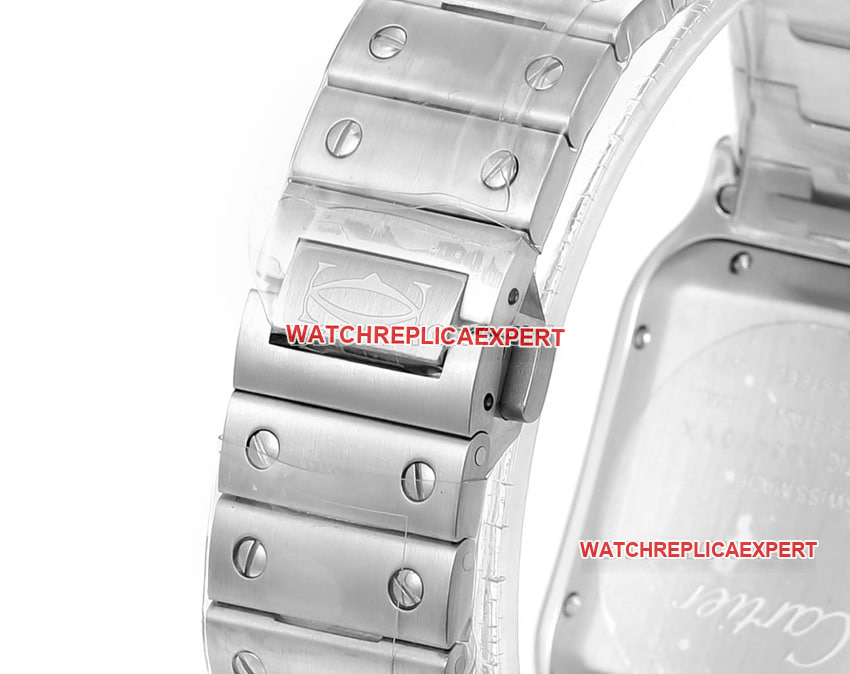 THB Factory Cartier Santos Top Original Factory CollectBlue and White Dial Steel Strap Watch Real Shot